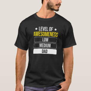 T-shirt Fête des pères Hommes Papa Niveau De Connaissance