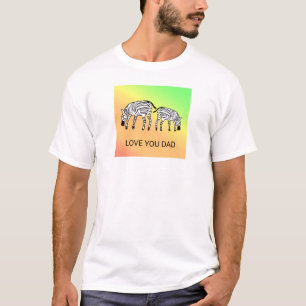 T-shirt Fête des pères, joyeux Zebras du Kenya