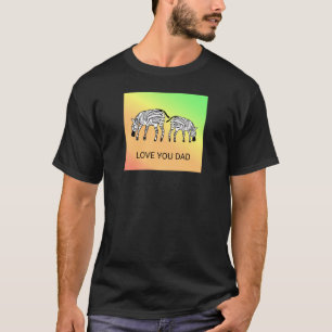 T-shirt Fête des pères, joyeux Zebras du Kenya