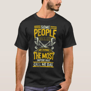 T-shirt Fête des Pères Mécanicien Diesel Papa Pour Hommes