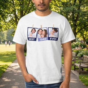 T-shirt Fête des Pères Meilleur Papa Ever 3 Collage de P