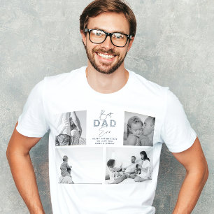 T-shirt Fête des pères Meilleur Père Ever 4 Photo Dusty Bl