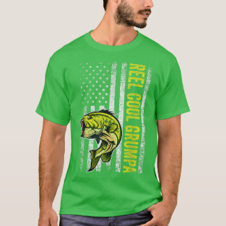 T-shirt Fête des pères Mens Chemise Reel Cool Grumpa Fish