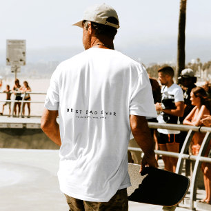 T-shirt Fête des pères moderne de Best Dad Ever de Twins