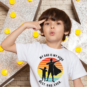 T-shirt Fête des pères Mon père est mon héros Meilleur pap