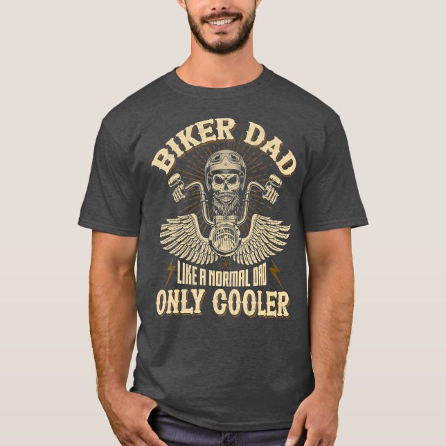 T-shirt Fête des pères Moto Papa Biker Pour Funny Biker (Devant)