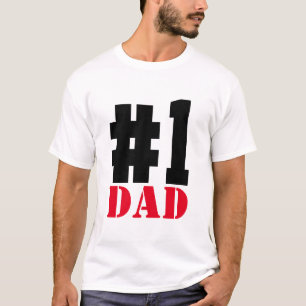 T-shirt Fête des pères Numéro 1 Papa Blanc