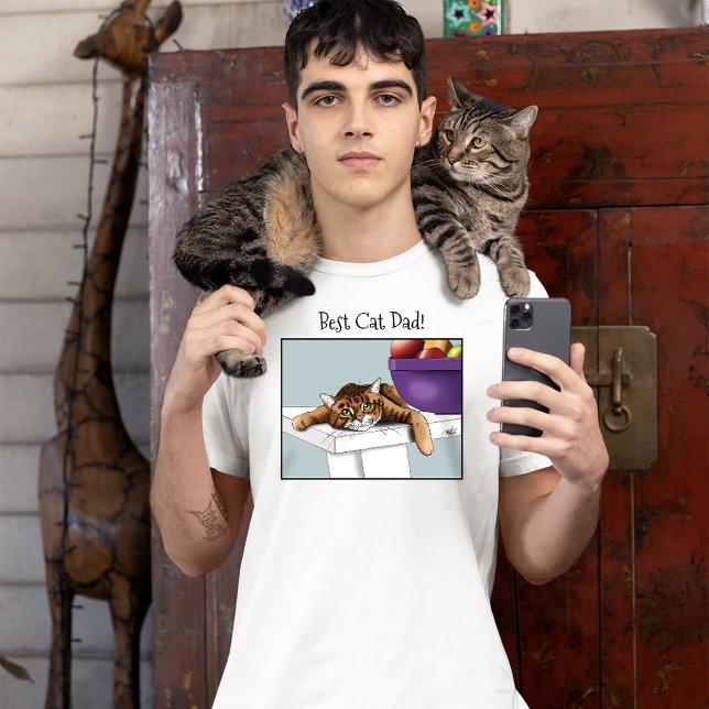 T-shirt Fête des pères Orange Tabby Chat (Créateur téléchargé)