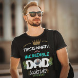 T-shirt Fête des pères papa incroyable photo personnalisée<br><div class="desc">Incroyable Papa Fête des pères Photo Custom T-Shirt dit Voici à quoi ressemble un incroyable papa. C'est un grand cadeau à donner à papa à tout moment de l'année,  y compris la Fête des pères. Personnalisez-le avec sa photo.</div>