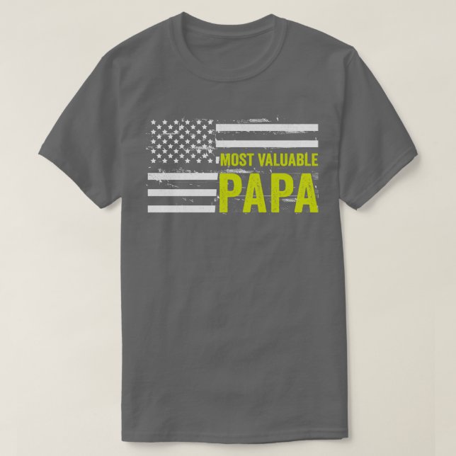 T-shirt Fête des pères Papa Papa Papa la plus précieuse (3 (Design devant)