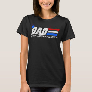 T-shirt Fête des pères Papa Un Véritable Héros Américain