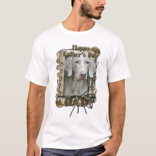 T-shirt Fête des pères - pattes en pierre - Weimeraner -