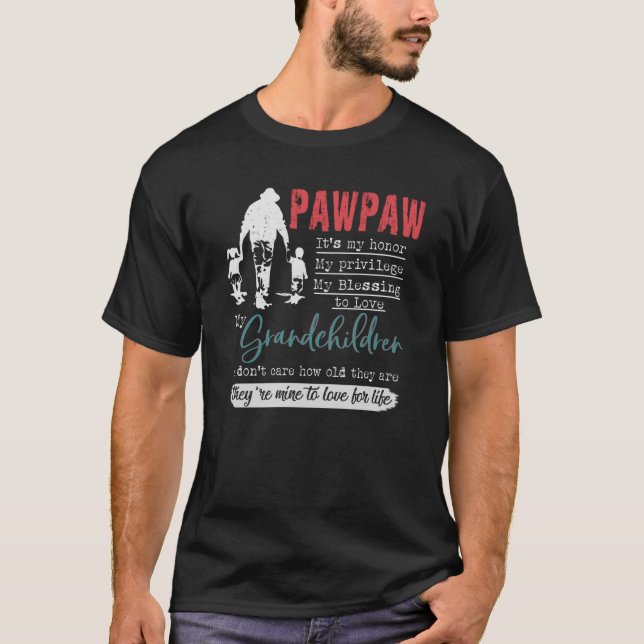 T-shirt Fête des pères Pawpaw Pawpaw Grand-père (Devant)