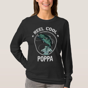 T-shirt Fête des pères Pêche bobine Cool Poppa Papa Plaisa