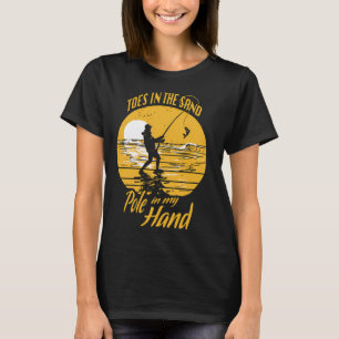 T-shirt Fête des Pères Pêche Rétro Coucher de Soleil Drôle