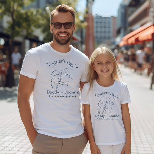 T-shirt Fête des pères, père et fille