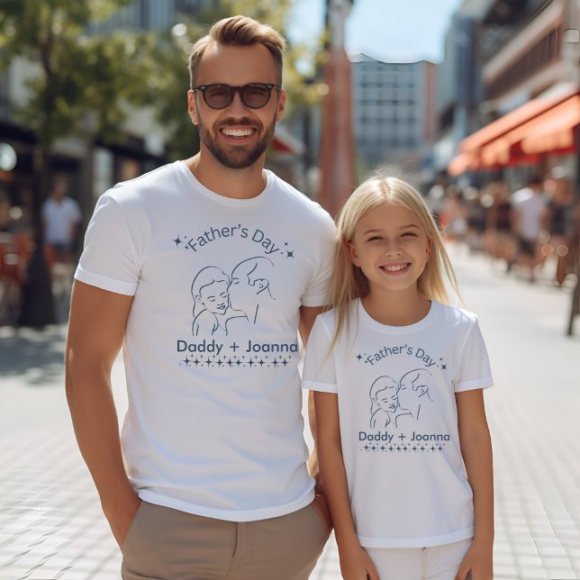T-shirt Fête des pères, père et fille enfant (Créateur téléchargé)