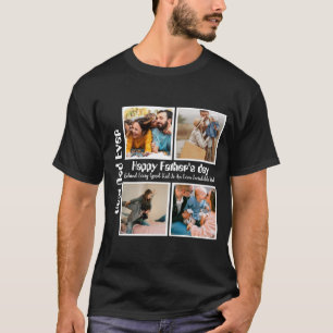 T-shirt Fête des pères personnalisée 4 photo collage Meill