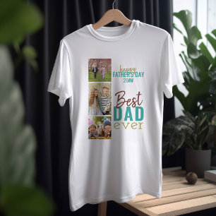 T-shirt Fête des pères photo Collage de Best Dad Ever 3
