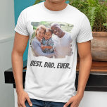T-shirt Fête des pères photo de famille personnalisée de m<br><div class="desc">Créez votre t-shirt cadeau de Fête des pères personnalisé avec votre photo et votre texte personnalisés.</div>