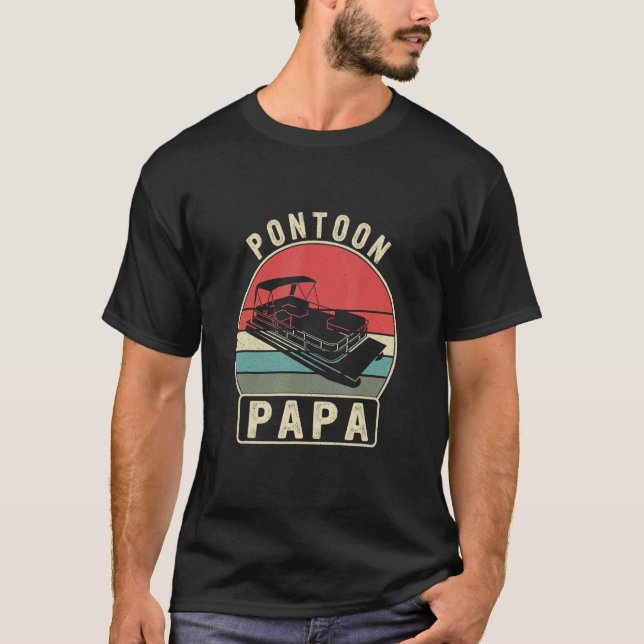 T-shirt Fête des pères Pontoon Papa (Devant)