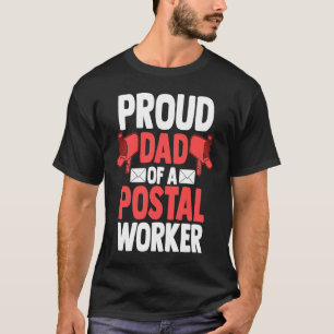 T-shirt Fête des pères Postman Papa Fier Papa D'Une Postal