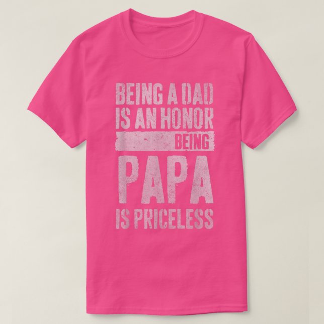 T-shirt Fête des pères Pour Papa Un Honneur Etre Papa Est  (Design devant)