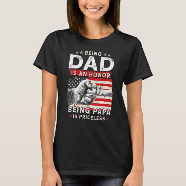 T-shirt Fête des pères Pour Papa Un Honneur Etre Papa Est  (Devant)