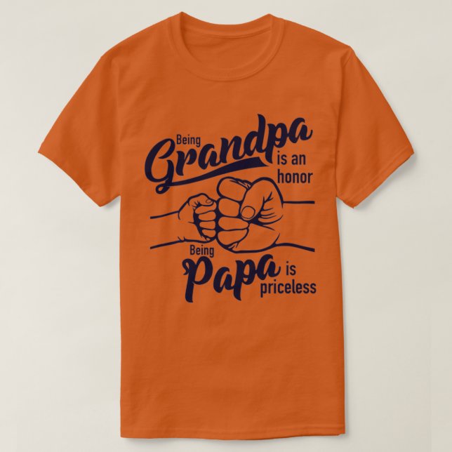 T-shirt Fête des pères Pour Papa Un Honneur Être Papa Est  (Design devant)