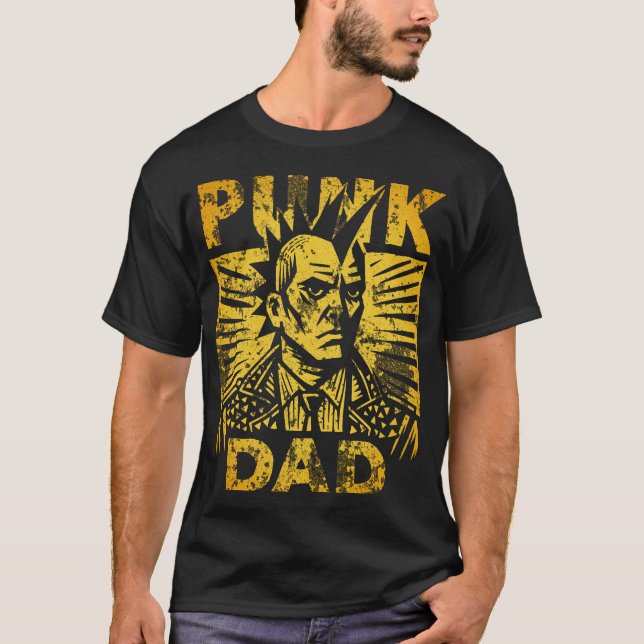 T-shirt Fête des pères Punk Papa (Devant)