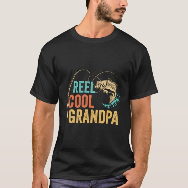 T-shirt Fête des pères Reel Grand-père Papa Papa Papa Pop  (Devant)
