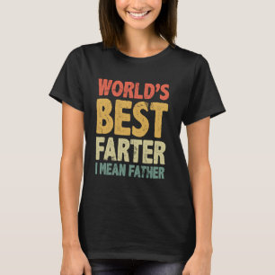 T-shirt Fête des pères Retro Papa World's Best Farter Je v