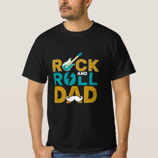 T-shirt Fête des pères Rock And Roll Papa