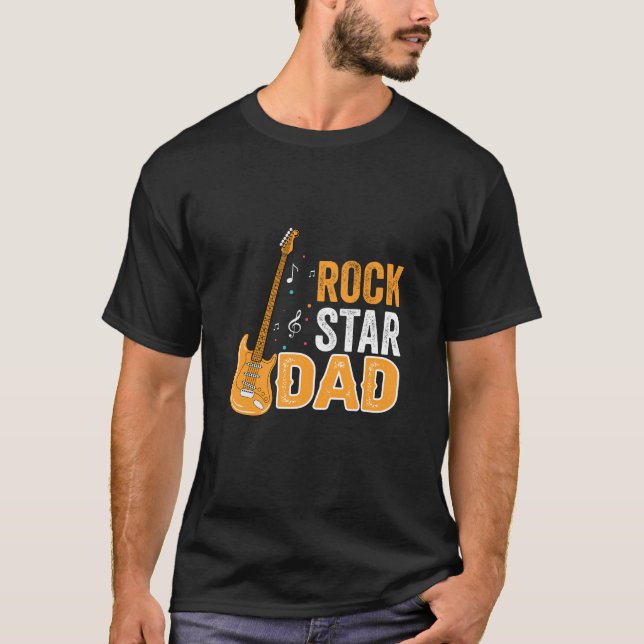 T-shirt Fête des pères Rock Star Papa (Devant)