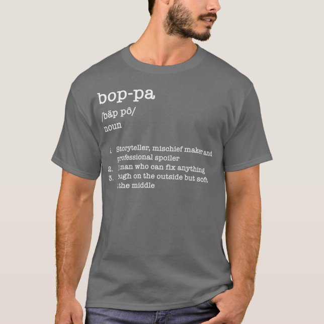 T-shirt fête des pères s Boppa Grand-père Dictionnaire (Devant)