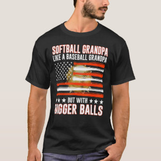 T-shirt Fête des pères Softball Grand-Père Comme Un Gra De