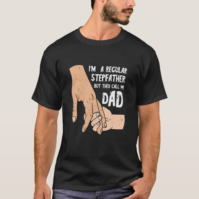 T-shirt Fête des pères Stepfather Tenez Ma Main Fille S (Devant)