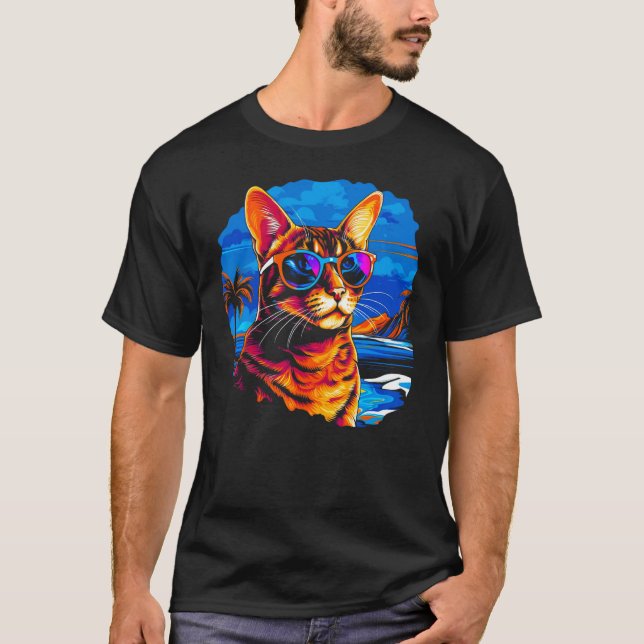 T-shirt Fête d'été de chat bengali (Devant)
