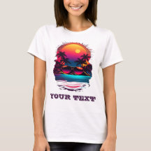 fête d'été rétro neon tropical island