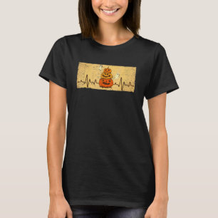T-shirt Fête d'Halloween Amour Citrouilles Pouls Citrouill