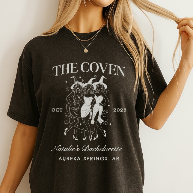 T-shirt Fête d'Halloween Goth Bachelorette personnalisée (Créateur téléchargé)