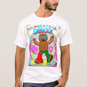 T-shirt Fête Disco en pain d'épice Design de Noël rétro