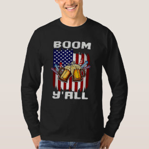 T-shirt Fête du 4 juillet Feu d'artifice Boom Ya ll Drapea