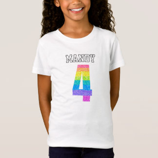 T-Shirt Fête du 4e anniversaire des enfants - Texte modifi