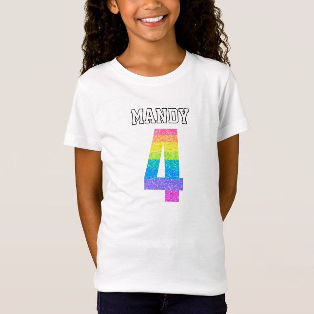 T-Shirt Fête du 4e anniversaire des enfants - Texte modifi (Devant)