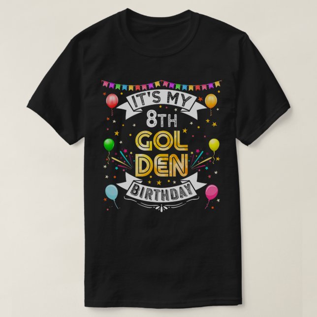 T-shirt Fête du 8e anniversaire C'est ma 8e fille d'annive (Design devant)