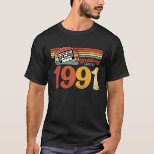 T-shirt fête du 90e anniversaire vintage 1991 32e annivers