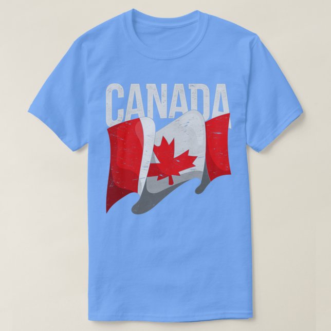 T-shirt Fête du Canada Feuille d'érable Drapeau canadien C (Design devant)
