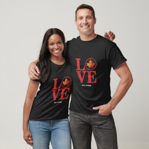 T-shirt Fête du Canada Maple Leaf Love Flag Vintage Cool P