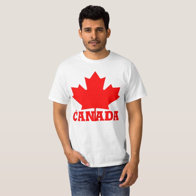 T-shirt Fête du Canada mignon sur mesure rouge maple Canad (Devant entier)